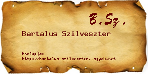 Bartalus Szilveszter névjegykártya